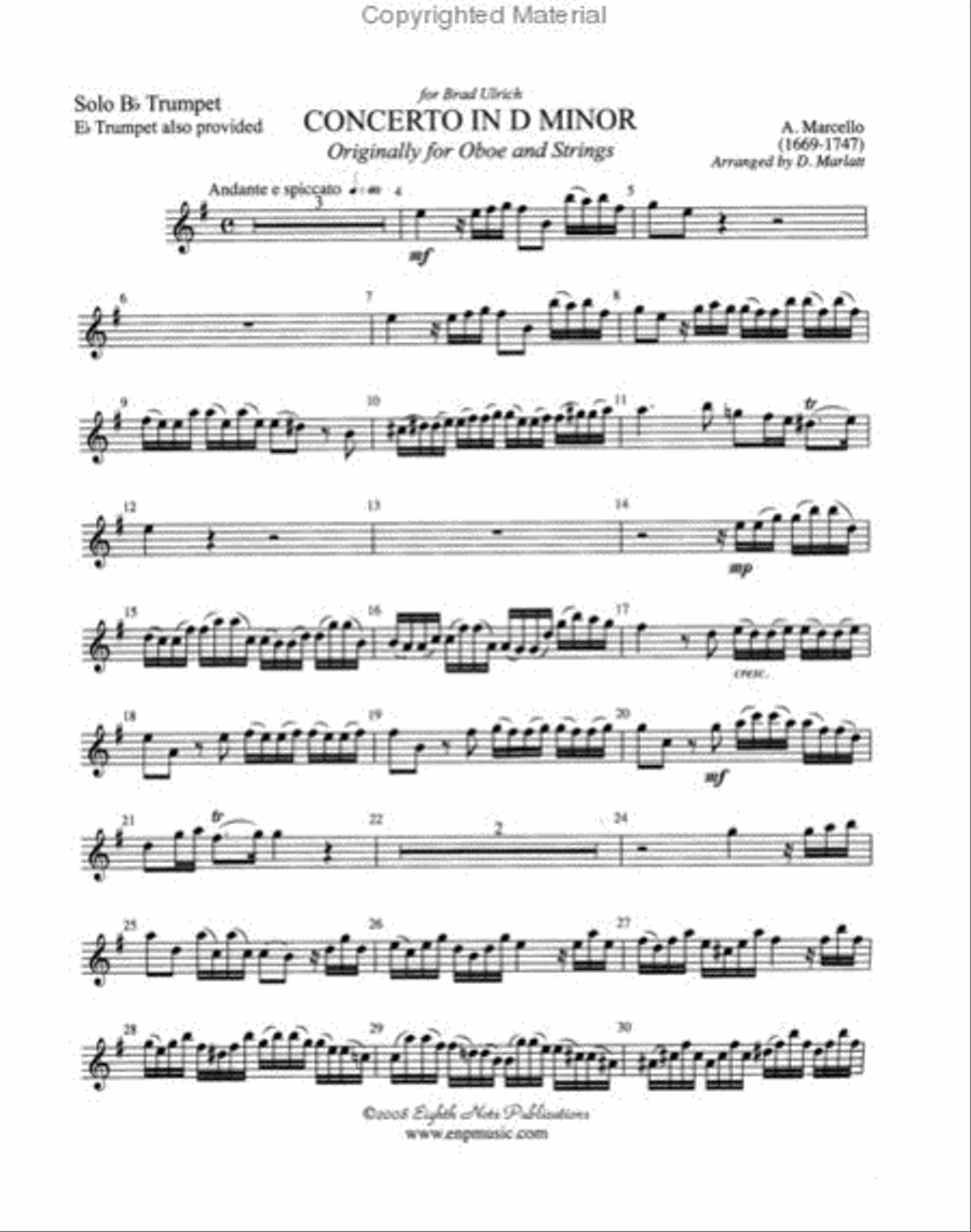 Concerto in D Minor Brass Quintet scores gallery preview page 4