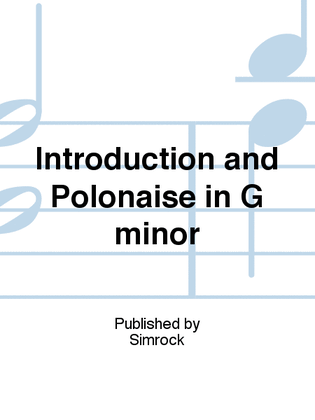 Book cover for Introduction and Polonaise in G minor