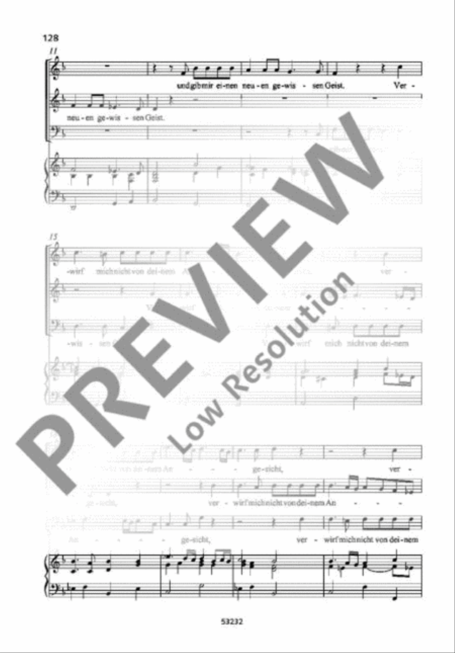 Schaff in mir, Gott, ein reines Herz A Cappella scores gallery preview page 3