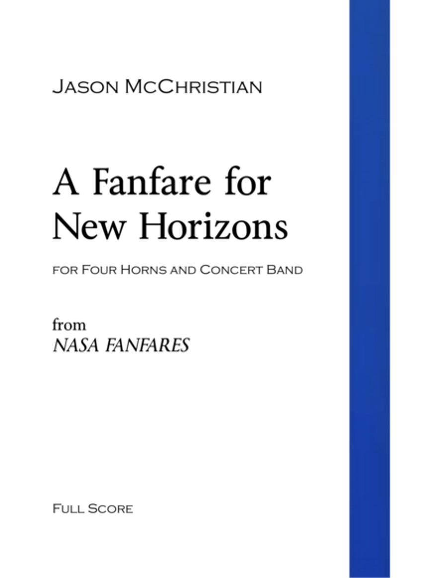 A Fanfare for New Horizons - for Four Horns and Concert Band Concert Band scores gallery preview page 1