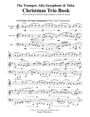 Book cover for The Trumpet, Alto Sax & Tuba Christmas Trio Book