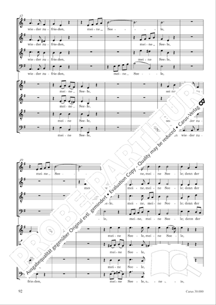 J.L. Bach: The complete motets Choir scores gallery preview page 99