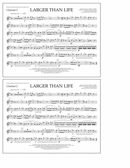 Larger Than Life - Clarinet 2