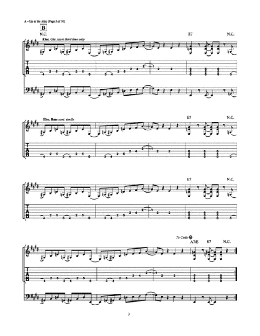 Up in the Attic Up in the Attic Electric Guitar scores gallery preview page 3