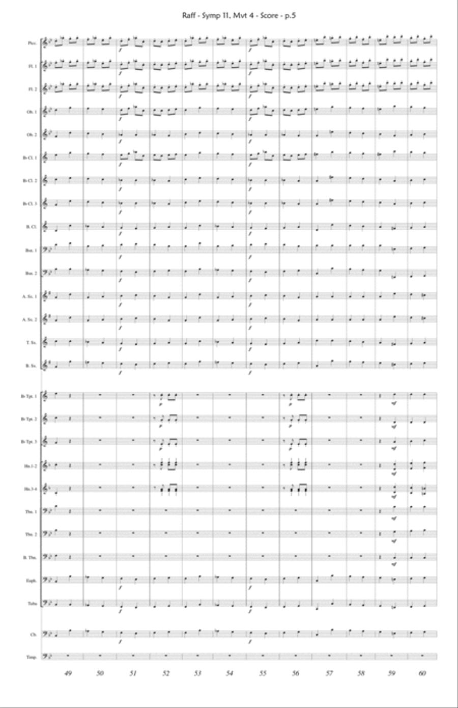 Joachim Raff - Winter Symphony Mvt.4 (Carnival) - SCORE ONLY Concert Band scores gallery preview page 5