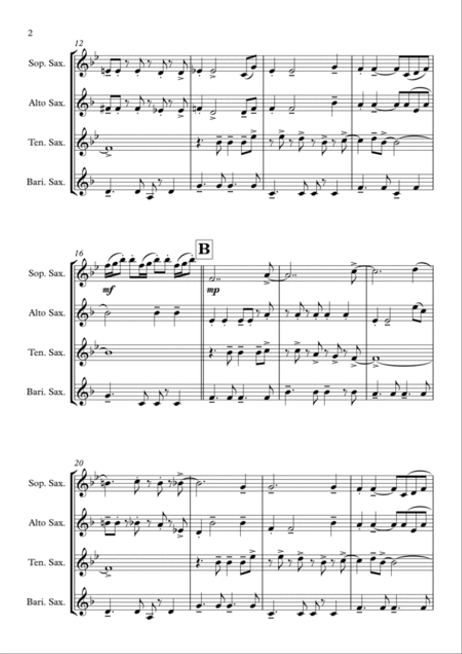 You Are The Sunshine Of My Life You Are The Sunshine Of My Life Woodwind Quartet scores gallery preview page 2