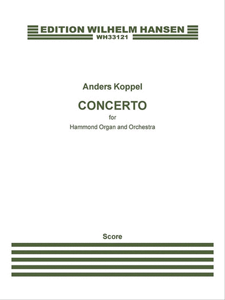 Concerto for Hammond Organ and Orchestra Orchestra scores gallery preview page 1