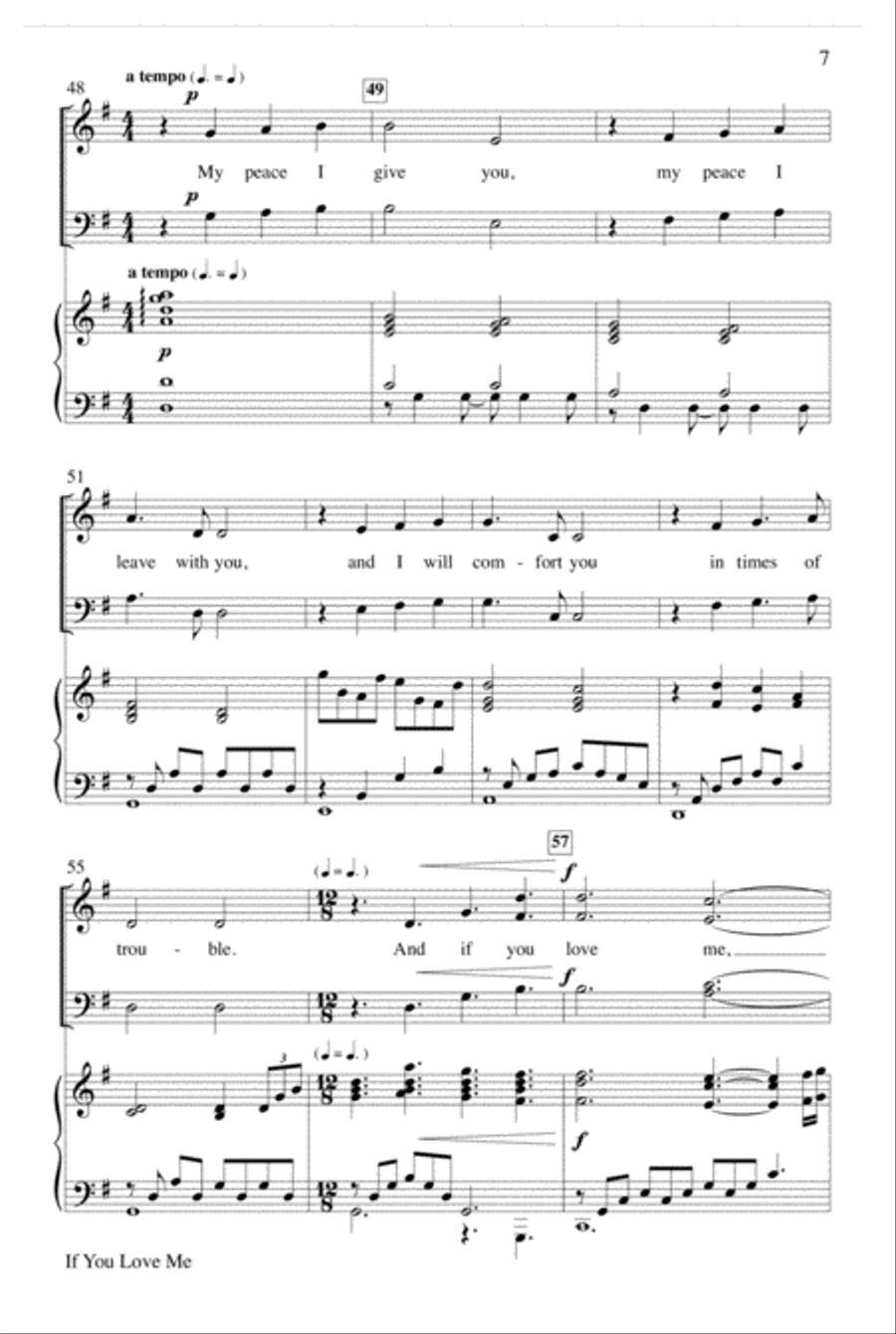 If You Love Me If You Love Me Choir scores gallery preview page 7