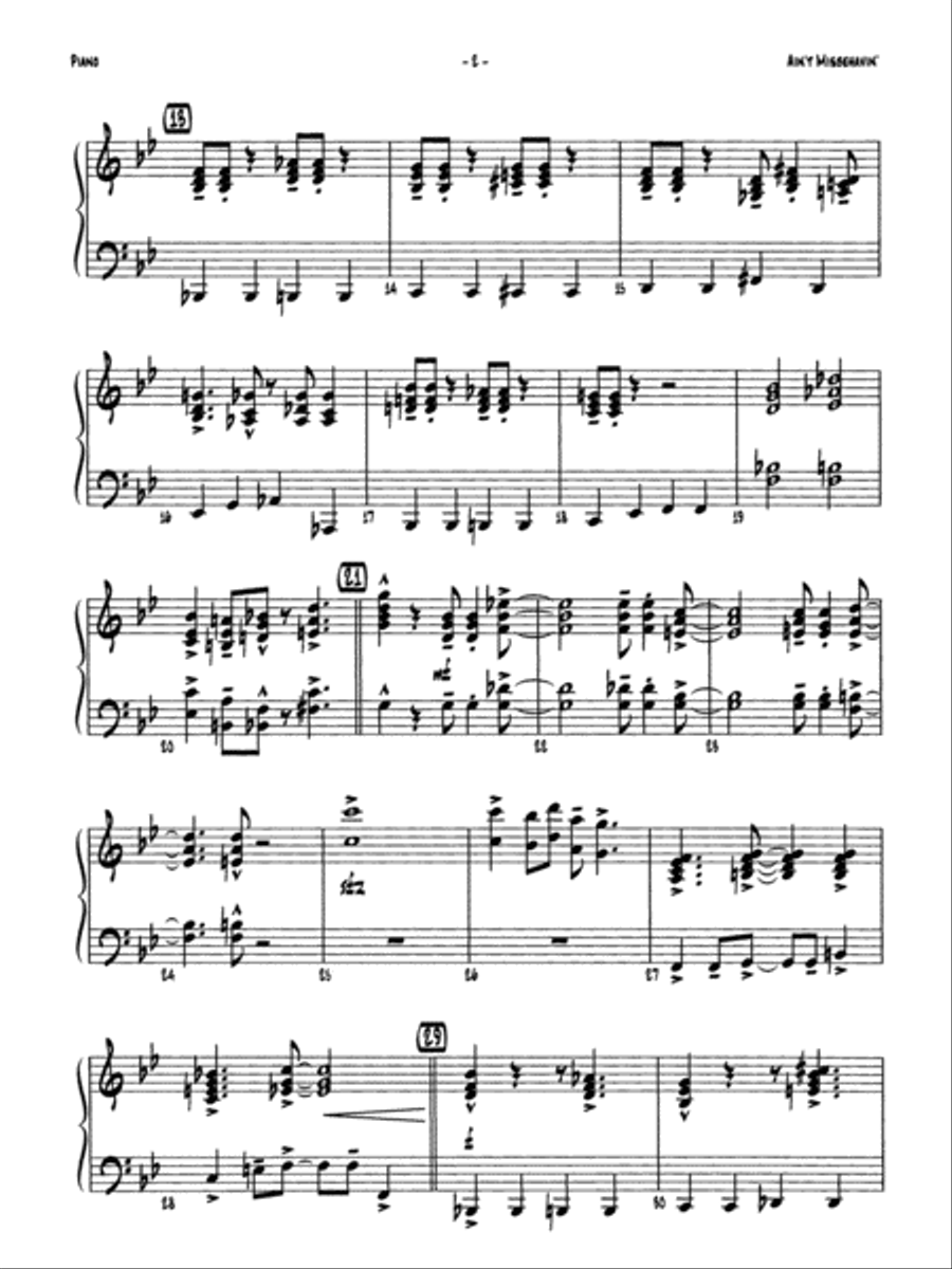 Ain't Misbehavin': Piano Accompaniment Jazz Ensemble scores gallery preview page 2