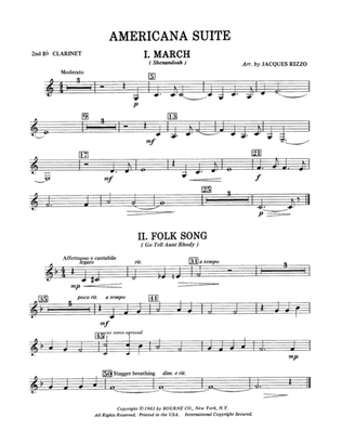 Americana Suite - 2nd Bb Clarinet