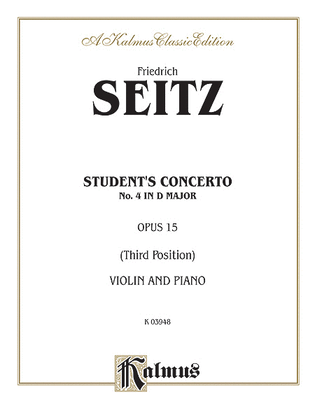 Book cover for Student's Concerto No. IV in D