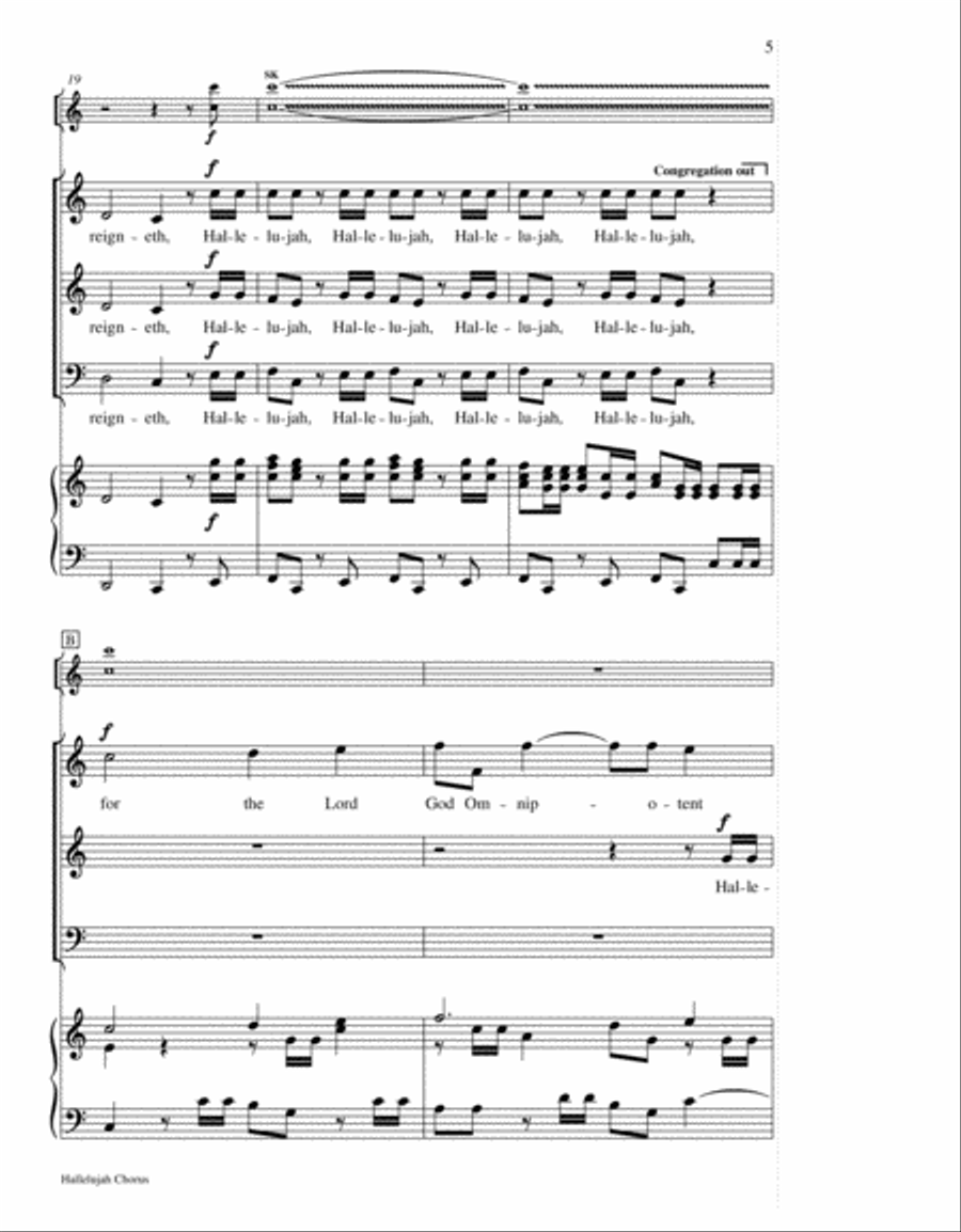 Hallelujah Chorus-SAB Hallelujah Chorus-SAB 4-Part scores gallery preview page 4