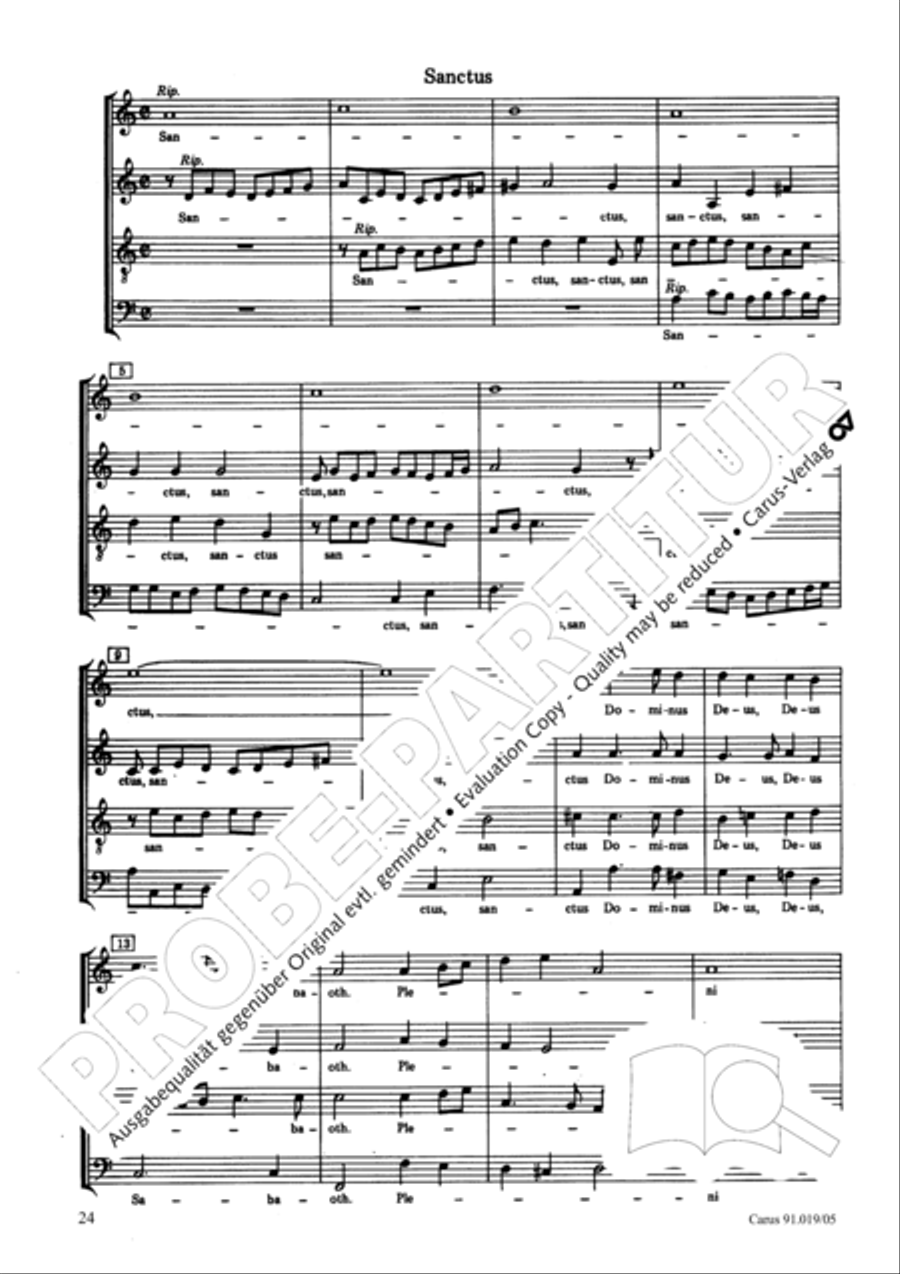 Non sine quare 4-Part scores gallery preview page 24
