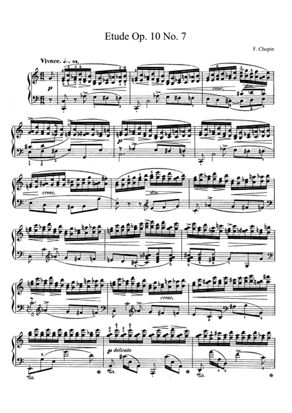 Chopin Etude Op. 10 No. 7 in C Major