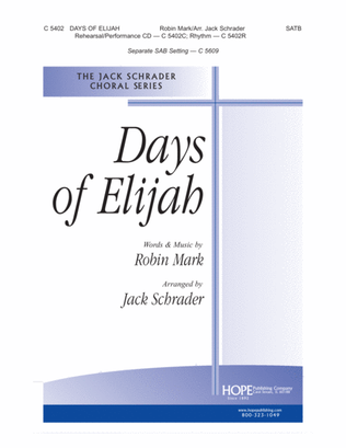 Book cover for Days of Elijah