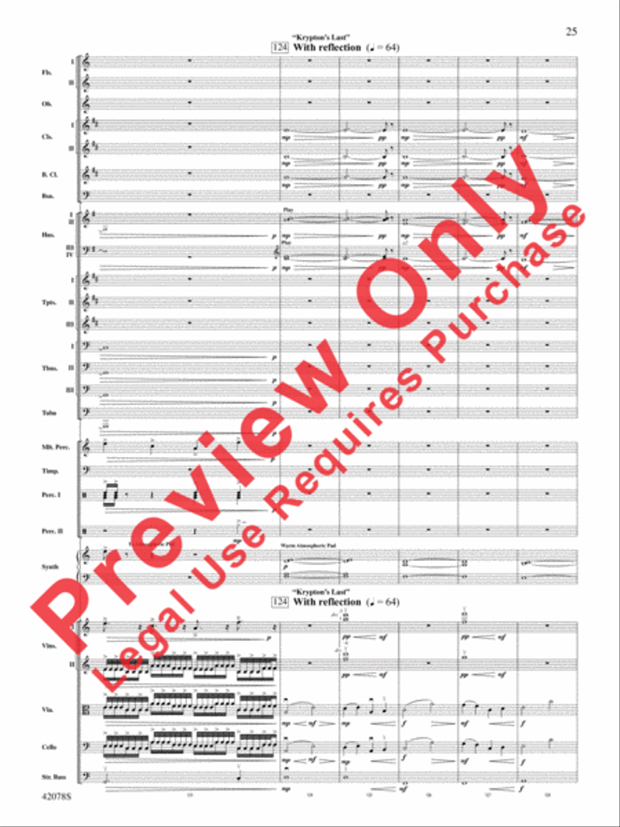 Man of Steel, Selections from Full Orchestra scores gallery preview page 26