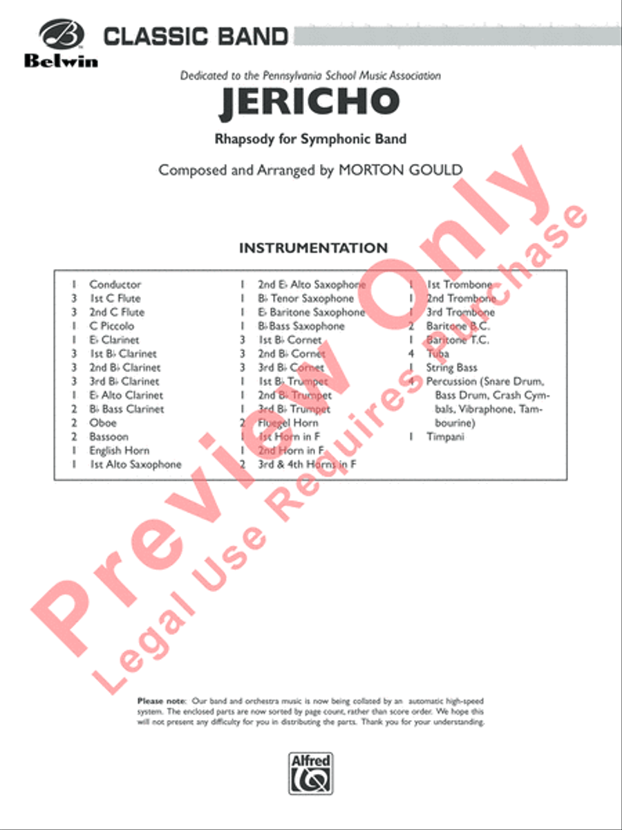 Jericho Concert Band scores gallery preview page 2