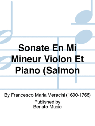 Sonate En Mi Mineur Violon Et Piano (Salmon