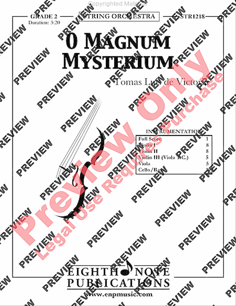 O Magnum Mysterium O Magnum Mysterium String Orchestra scores gallery preview page 2