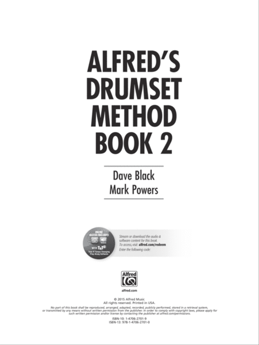 Alfred's Drumset Method, Book 2 image number null