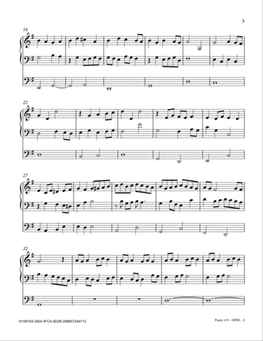 Psalm 139 Psalm 139 Organ Solo scores gallery preview page 3