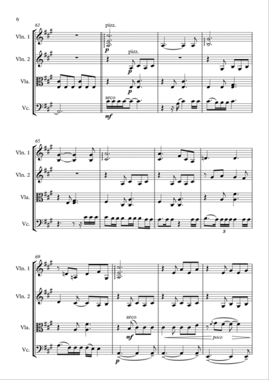 Wild At Heart Wild At Heart String Quartet scores gallery preview page 6