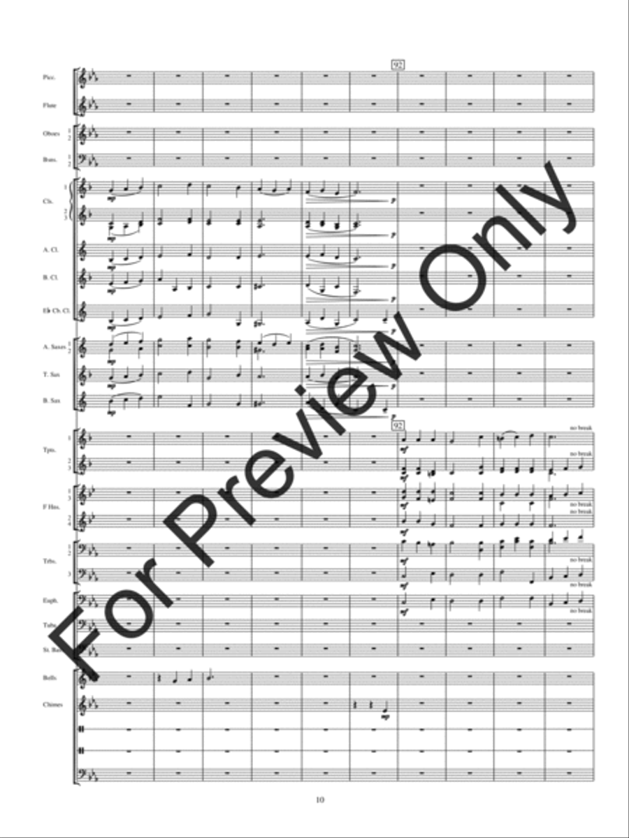 Rhapsody On Spanish Carols Concert Band scores gallery preview page 13