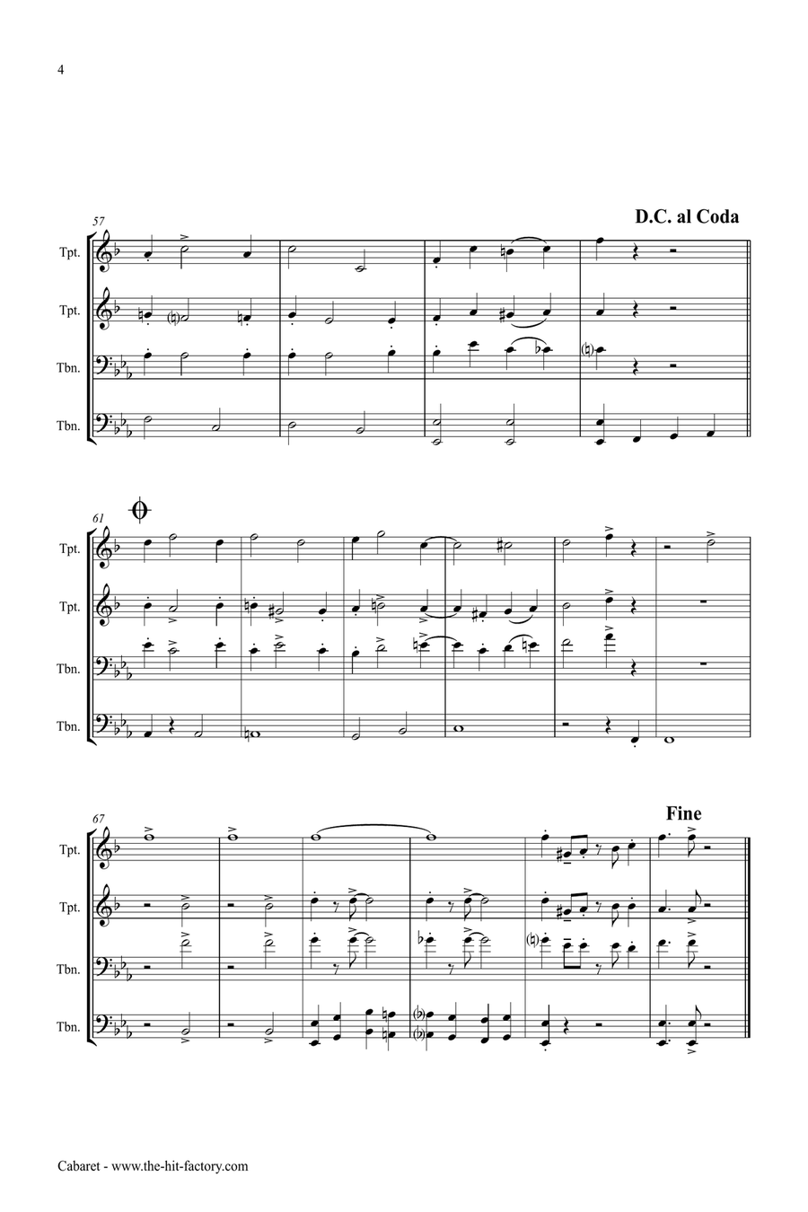Cabaret Brass Quartet scores gallery preview page 4