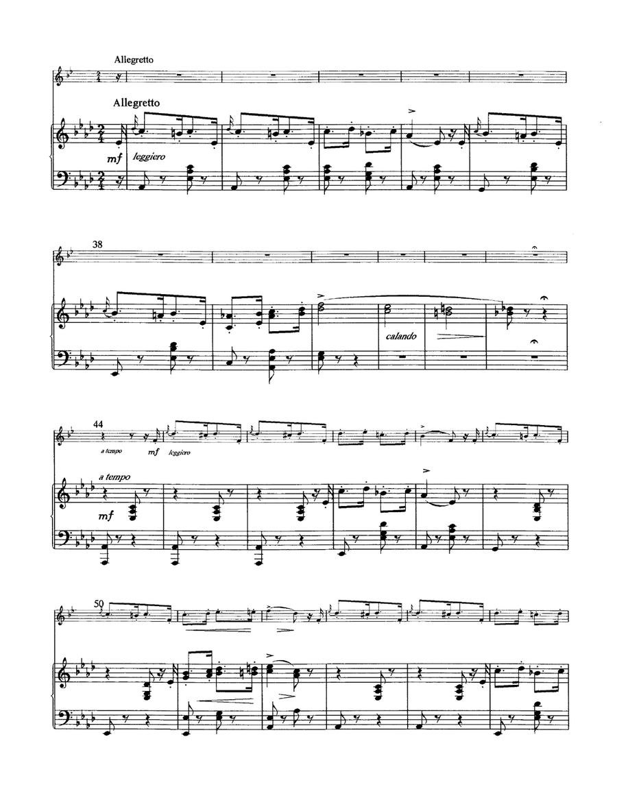 Cavatina from Don Pasquale for Trumpet & Piano B-Flat Trumpet scores gallery preview page 4