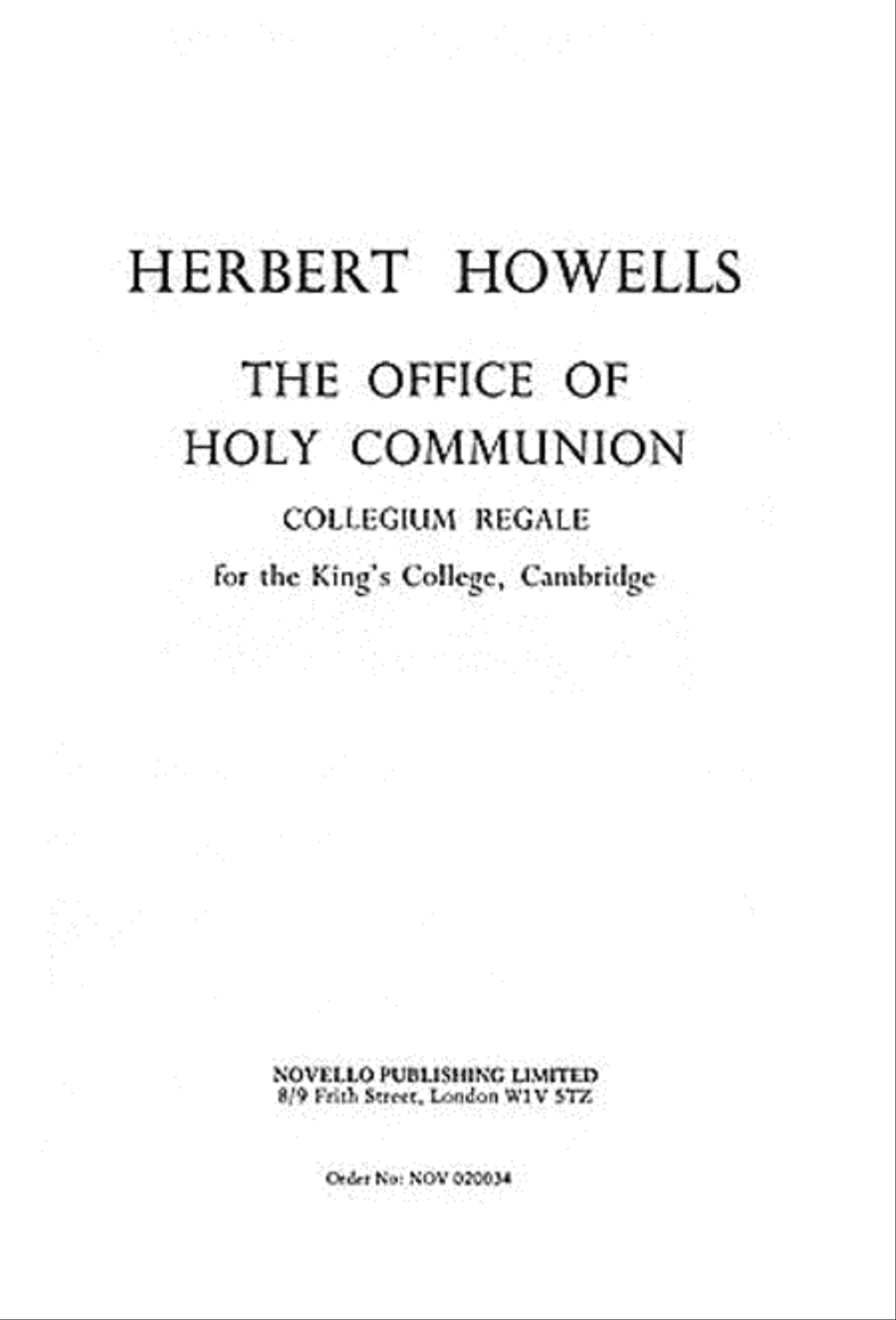 The Office of Holy Communion (Collegium Regale) 4-Part scores gallery preview page 1