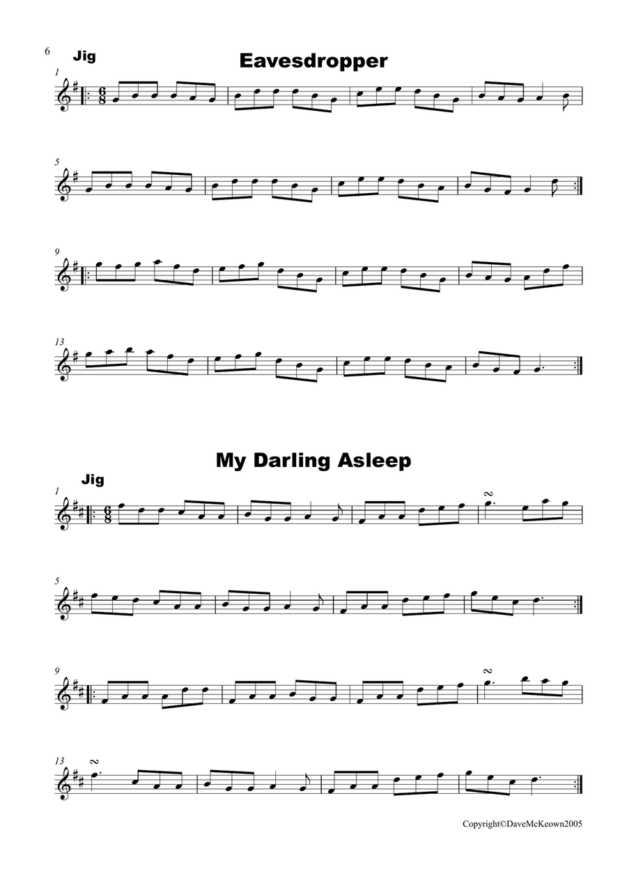 Irish Dance Music Vol.1 for Whistle; 40 Jigs, Reels, Hornpipes and more.... Tin Whistle scores gallery preview page 6