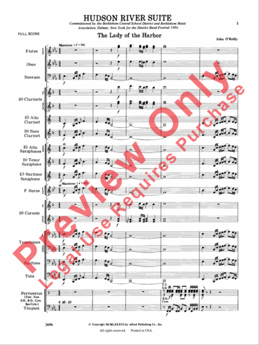Hudson River Suite Hudson River Suite Concert Band scores gallery preview page 4