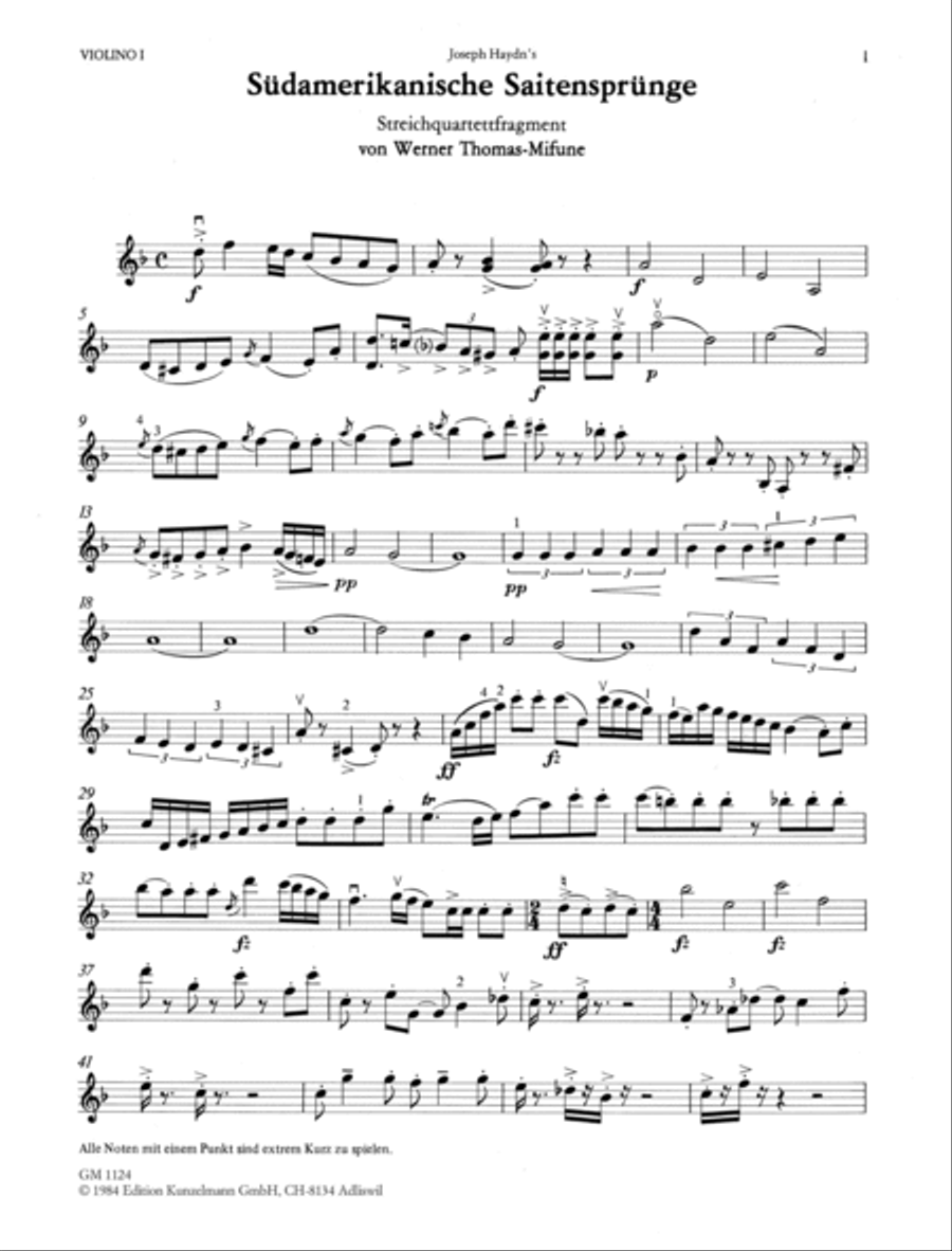 Haydn's South American lapses String Quartet scores gallery preview page 2