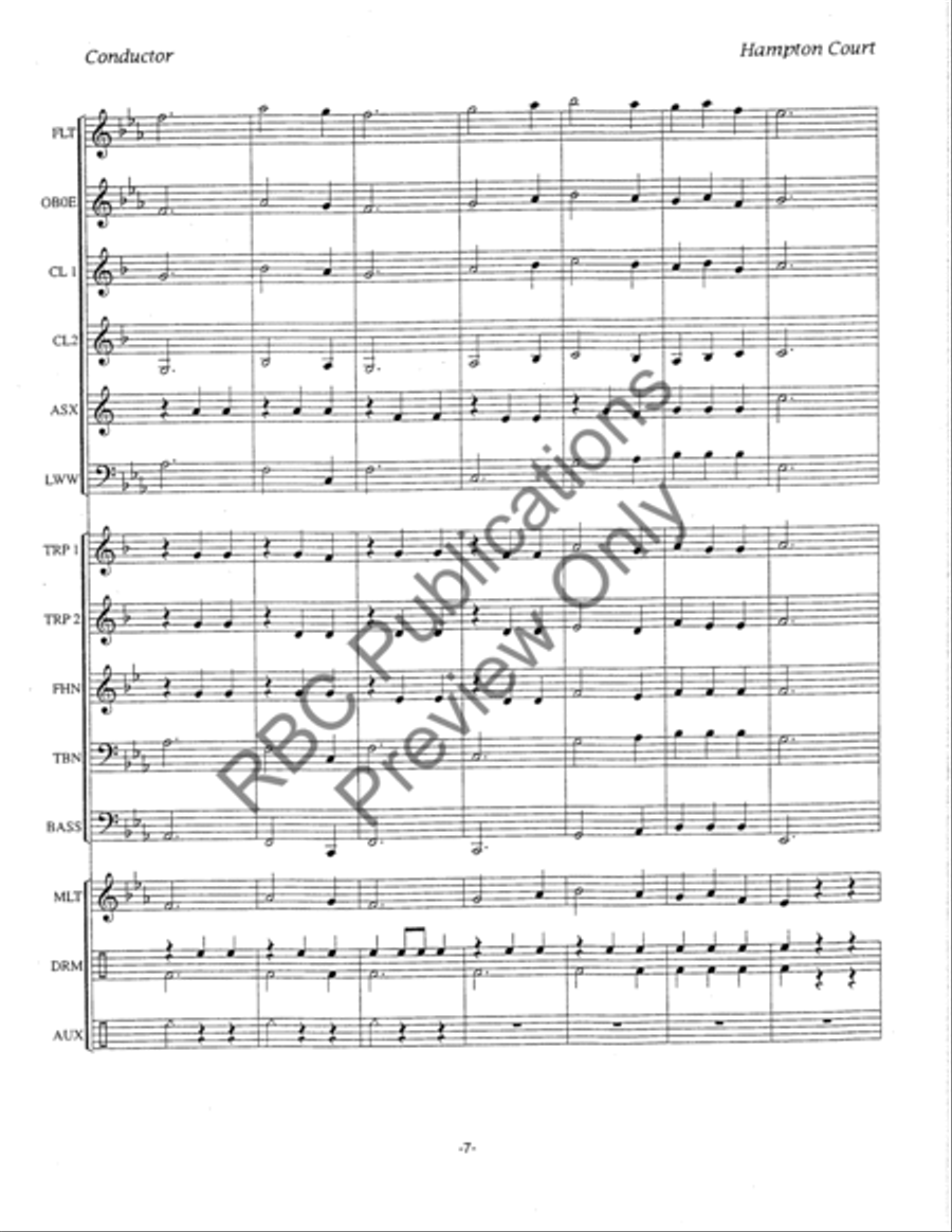 Hampton Court Hampton Court Concert Band scores gallery preview page 10