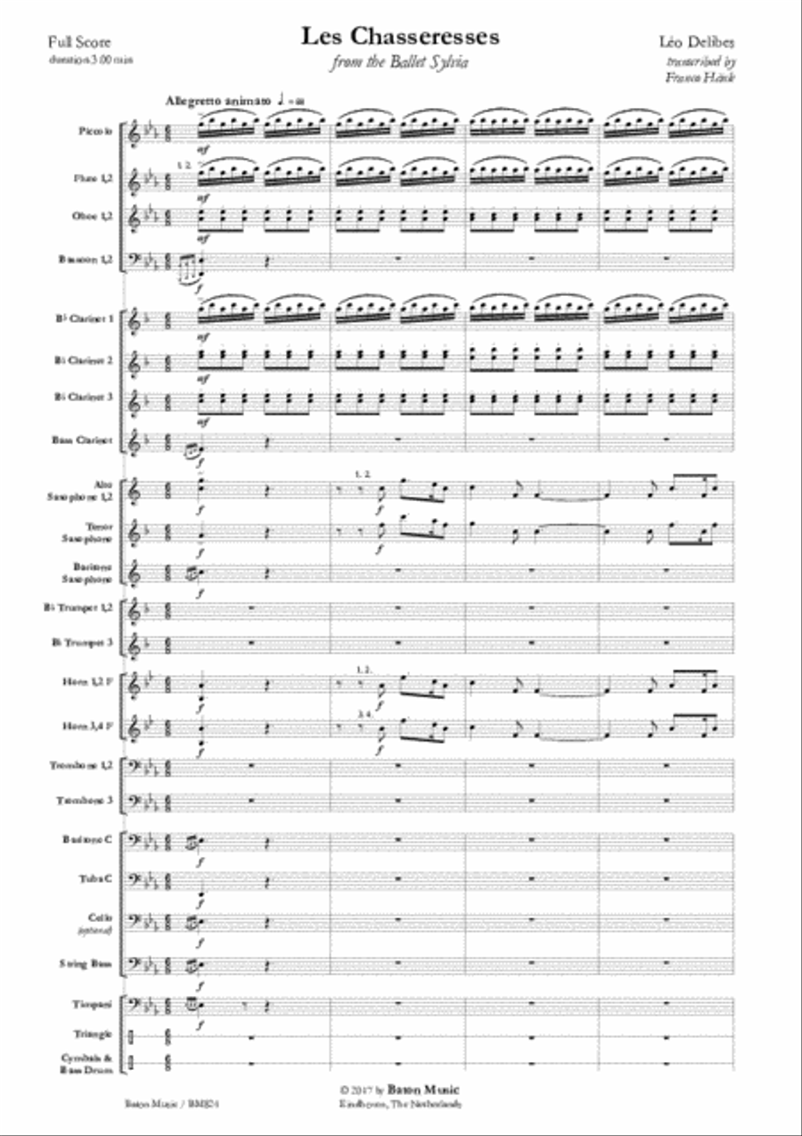 Les Chasseresses Les Chasseresses Concert Band scores gallery preview page 2