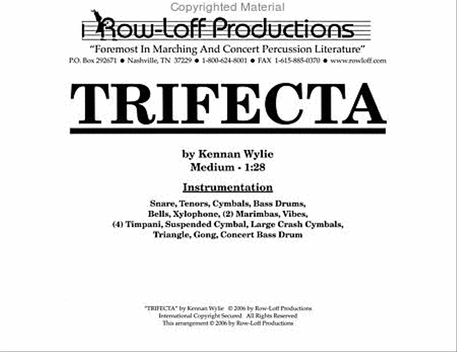 Trifecta Percussion Ensemble scores gallery preview page 2