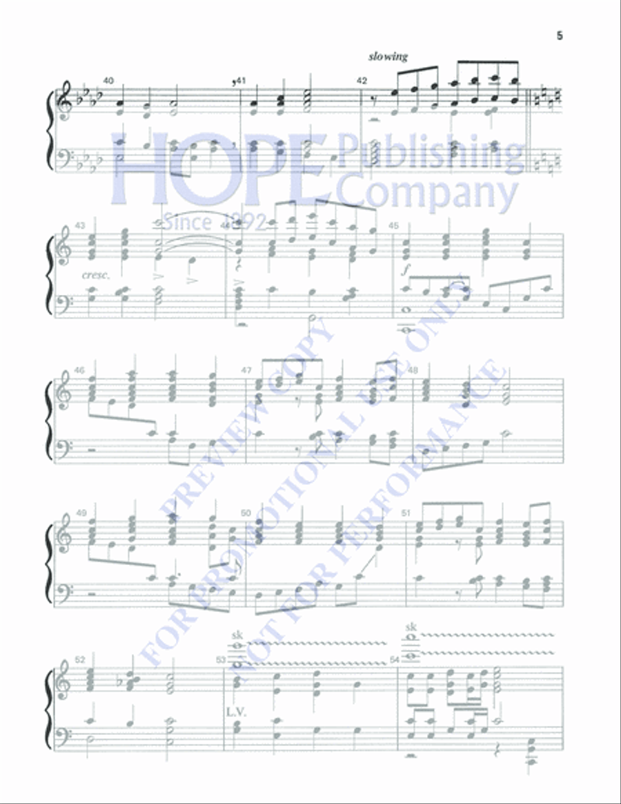 Christ the Lord Is Risen Today 5-Octaves scores gallery preview page 6
