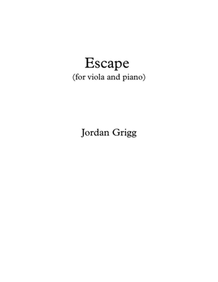 Book cover for Escape (for viola and piano)