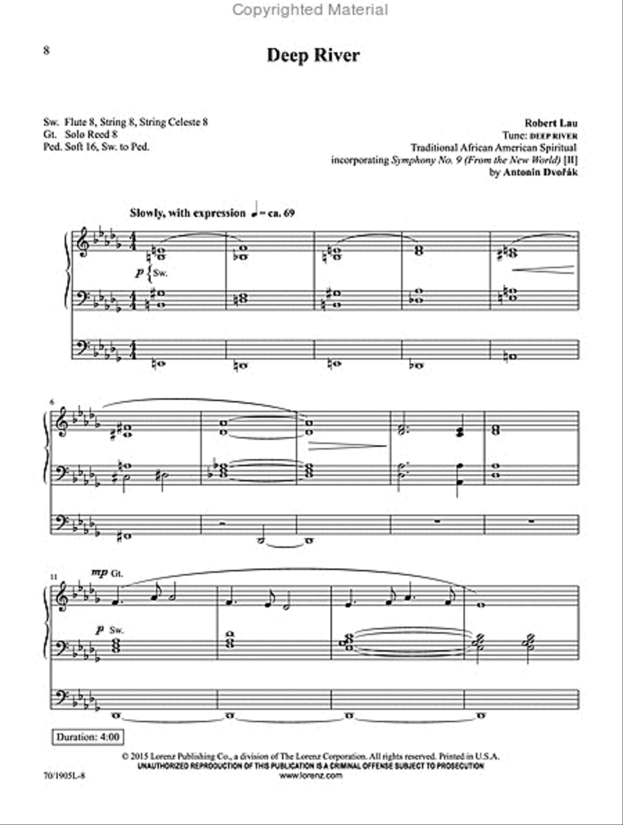 Symphonic Hymns for Organ Organ Solo scores gallery preview page 4