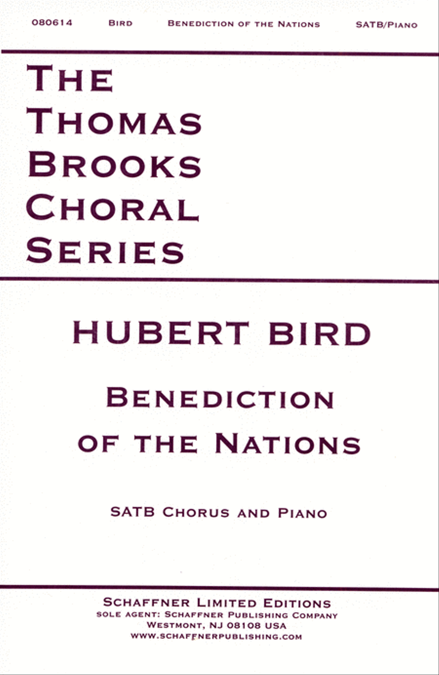 Benediction Of The Nations 4-Part scores gallery preview page 1
