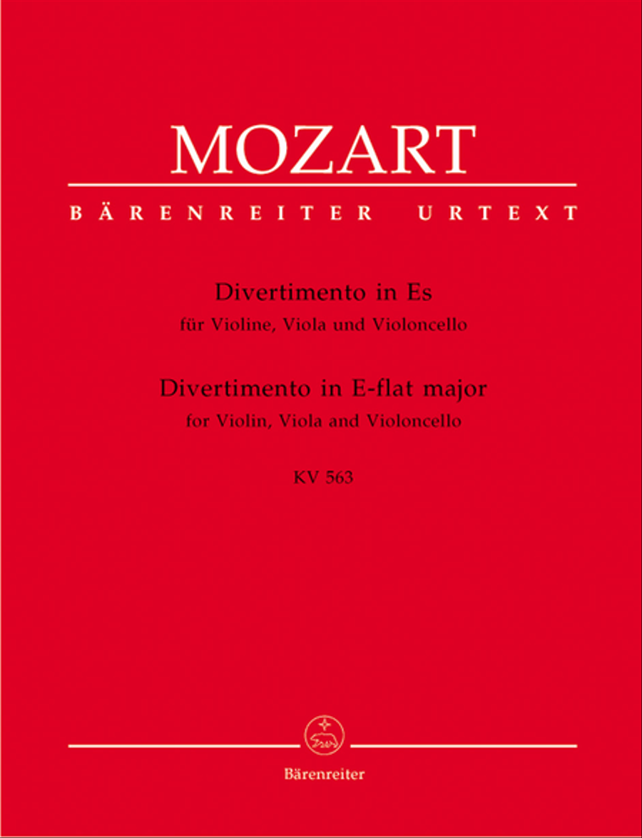 Divertimento E flat major, KV 563 String Trio scores gallery preview page 1