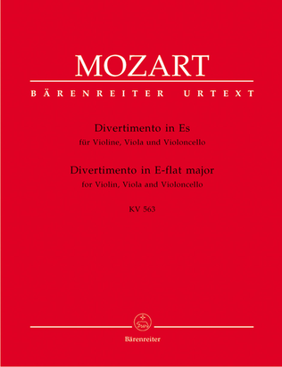 Book cover for Divertimento E flat major, KV 563