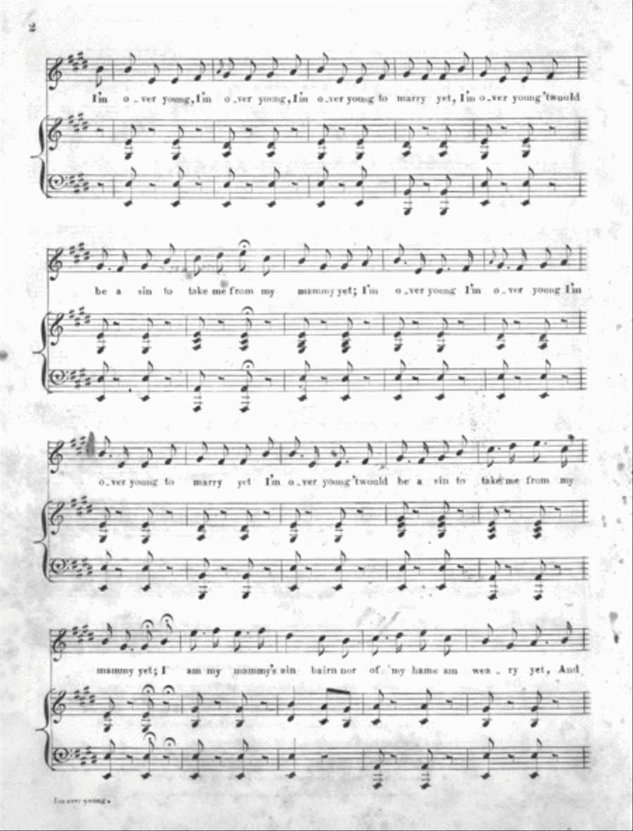 I'm O'er Young to Marry Yet Voice scores gallery preview page 2
