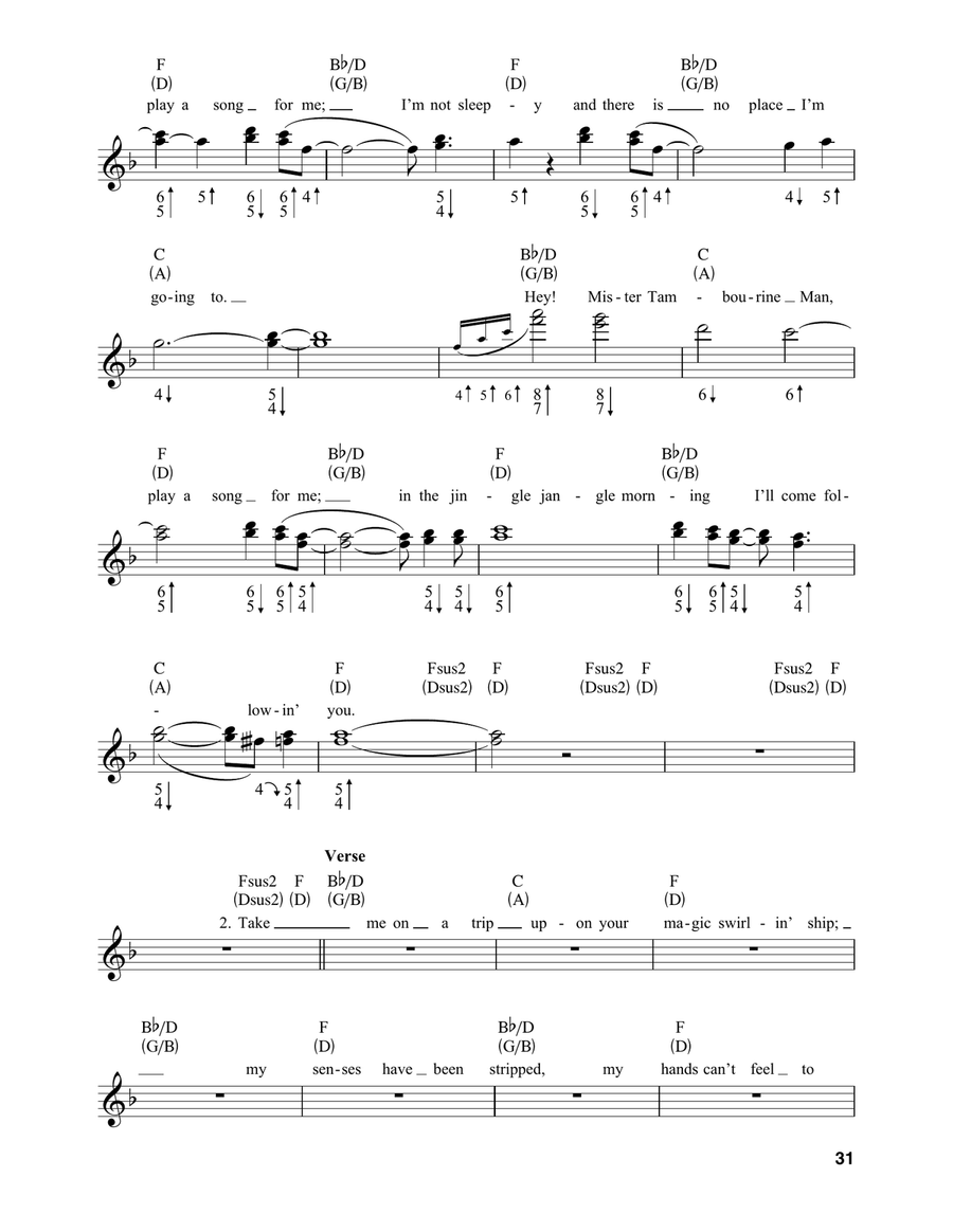 Mr. Tambourine Man Harmonica scores gallery preview page 3