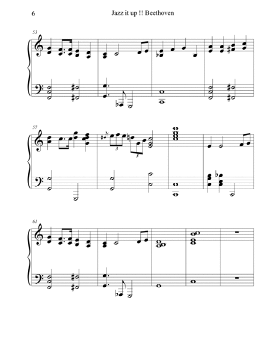 Jazz it up Beethoven Book Piano Solo scores gallery preview page 6