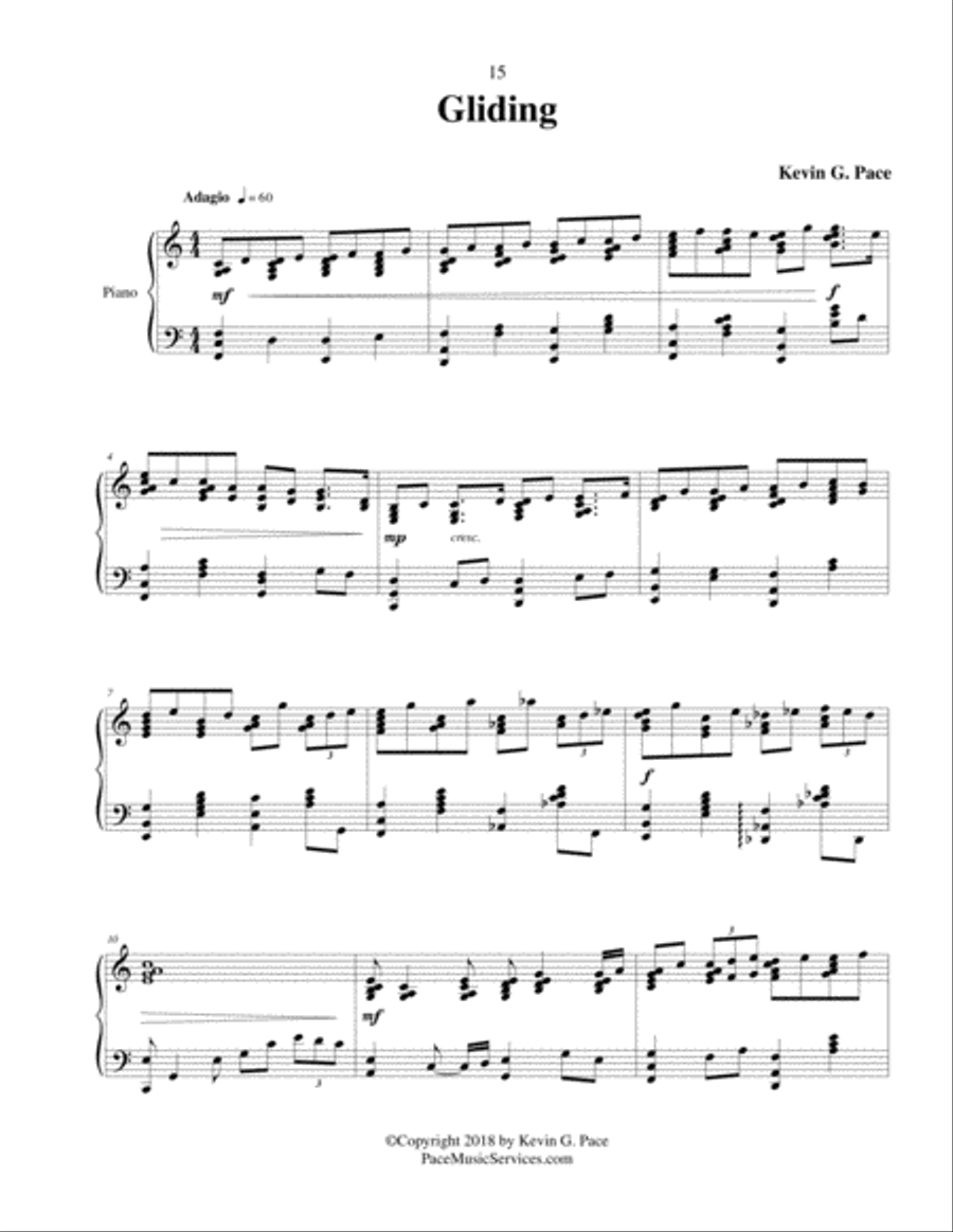 Gliding - original piano solo Piano Solo scores gallery preview page 2