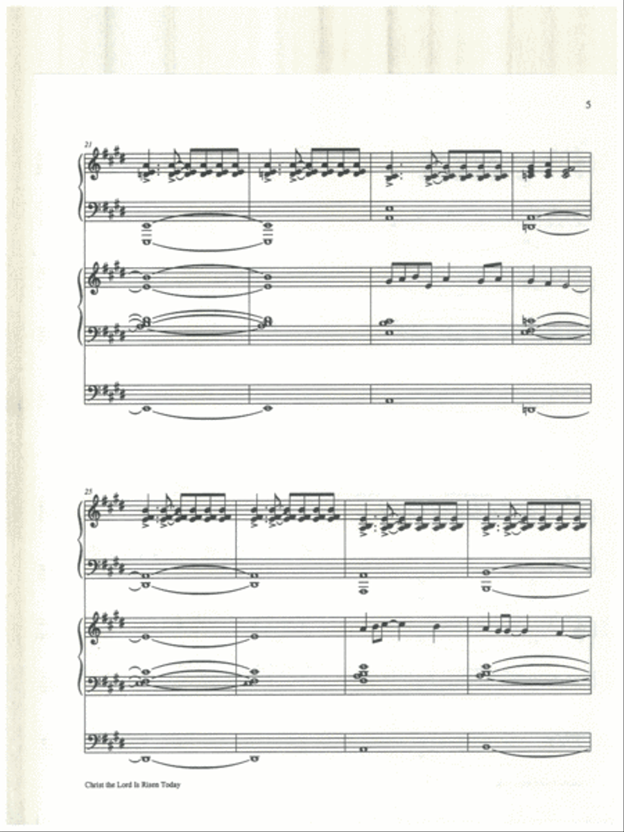 Christ the Lord Is Risen Today 4-Part scores gallery preview page 6