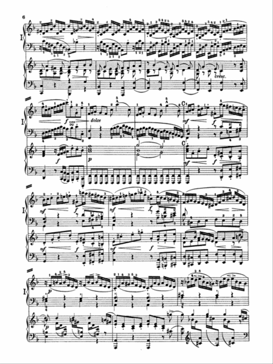Bach: Piano Concerto in D Minor Piano scores gallery preview page 6