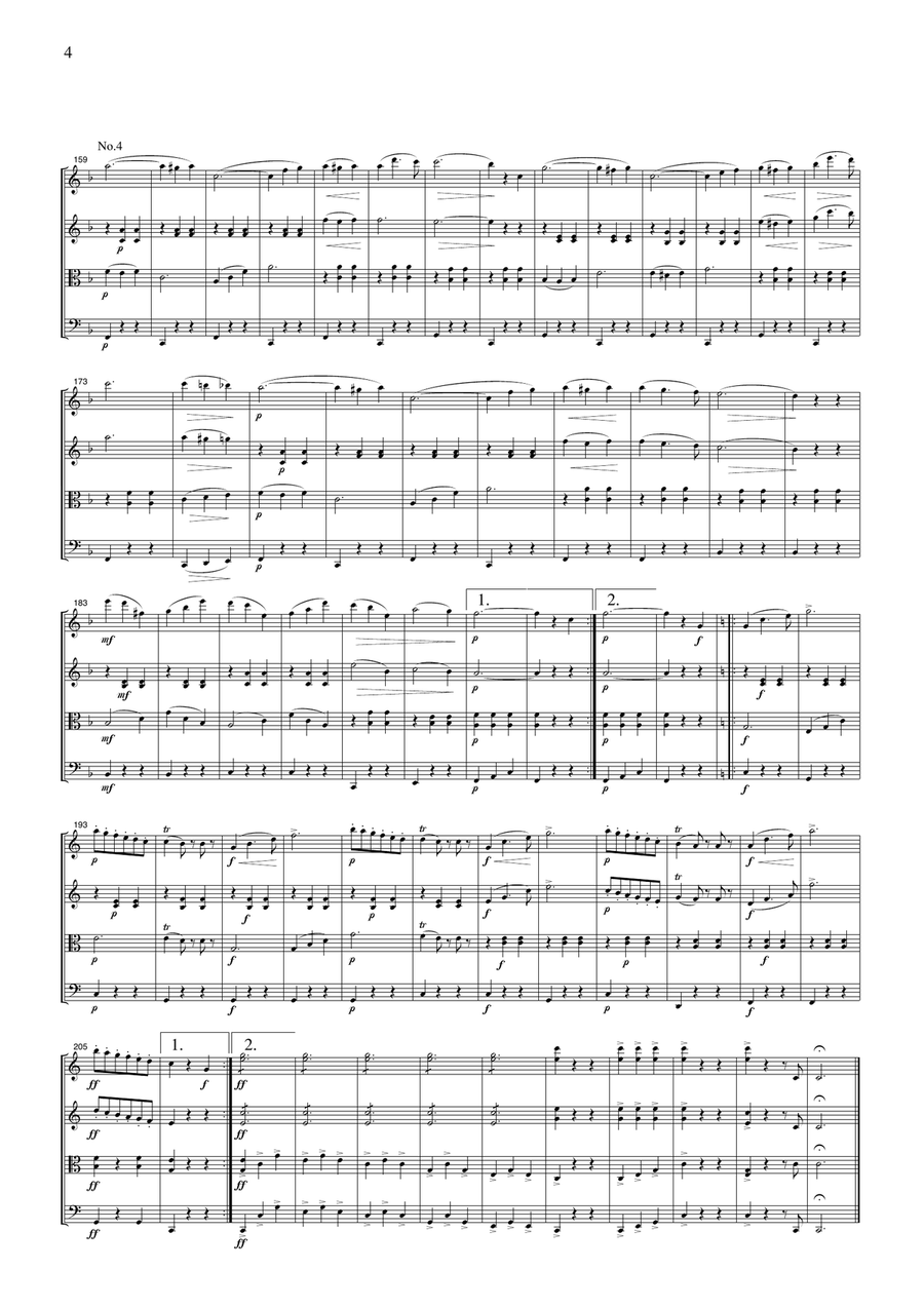 Ivanovici Donauwellen, for string quartet, CI001 String Quartet scores gallery preview page 4