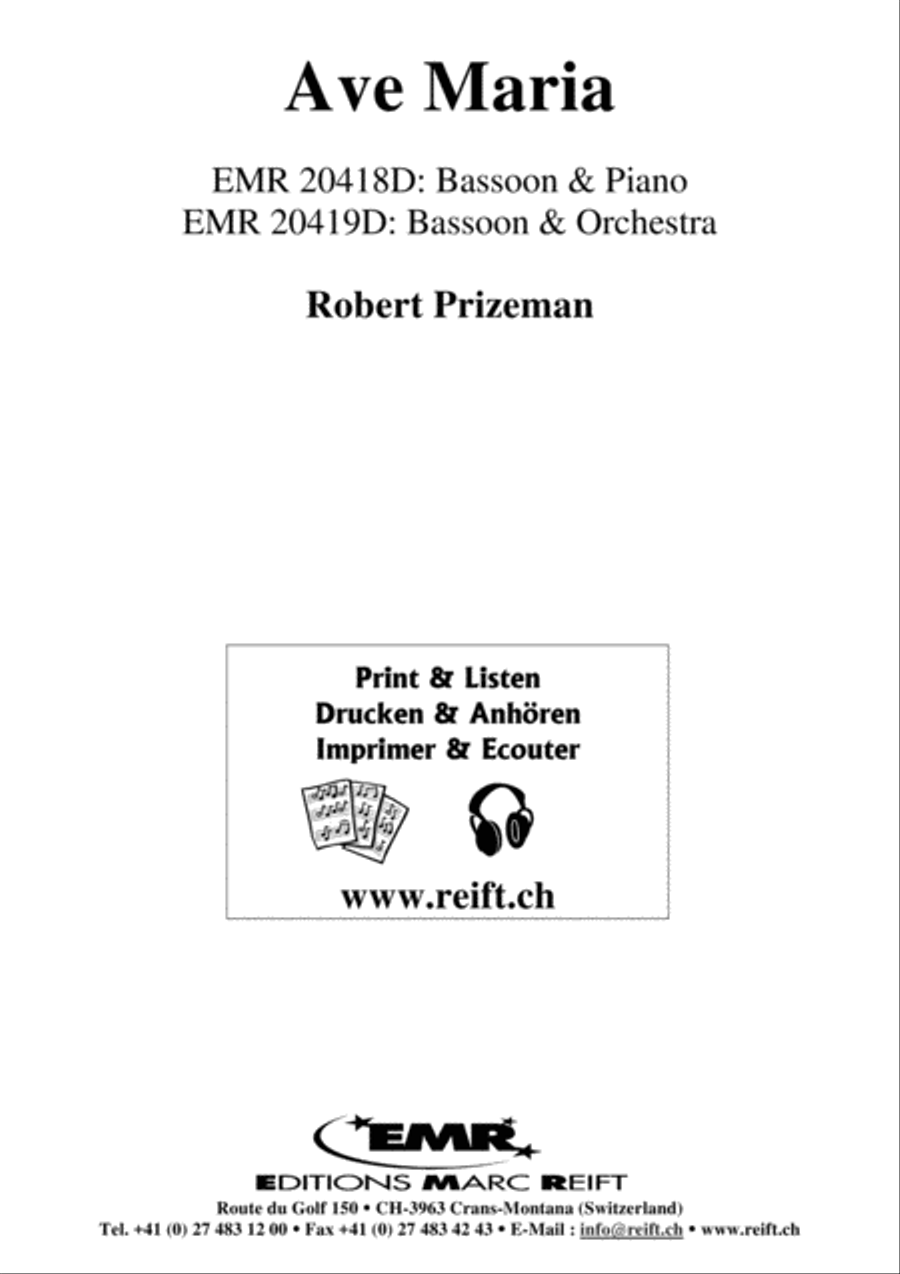 Ave Maria Bassoon Solo scores gallery preview page 2